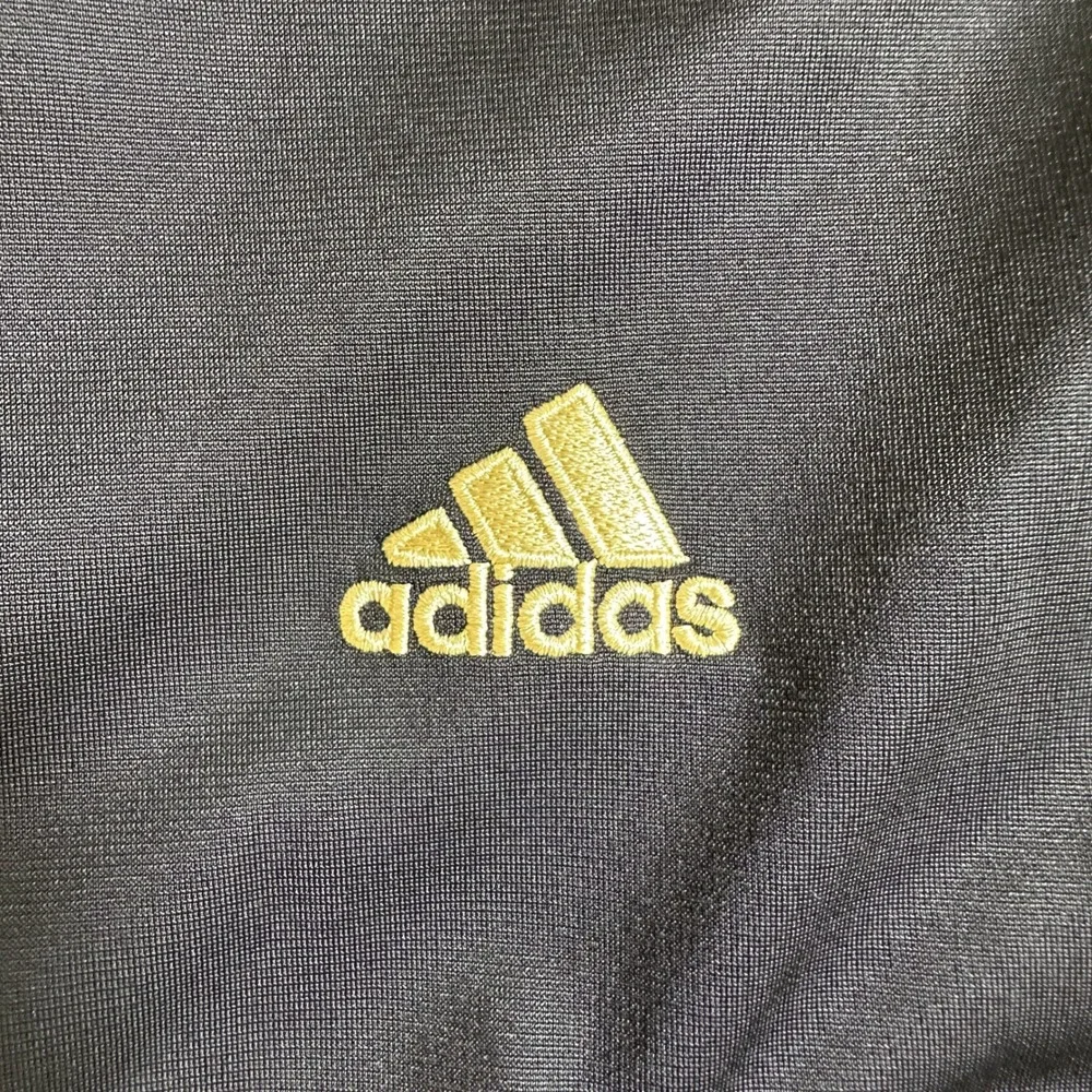 Adidas Liverpool FC Track Jacket Mens 2XL Black Gold Full Zip Soccer RN 88387